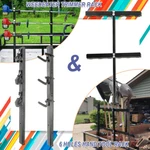 Elitewill Locable Weedeater Trimmer Rack & 6 Hole Tool In Landscape Trailer. Fixed Price $95.99.