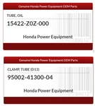 Honda UMC435LAAT Tube, Oil & CLAMPS#15422-Z0Z-000 95002-41300-04 41200-08. Fixed Price $12.95.
