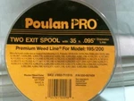 Poulan Pro 952-711515 Two Exit Spool Trimmer Line, 35', Free Shipping. Fixed Price $10.00.
