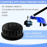 Replacement Trimmer Bump Knob Compatible With Kobalt 80V 6234. Fixed Price $29.99.