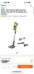 Ryobi One+ Hp PBLSV716K 18V Cordless Stick Vacuum W/ Battery, Charger, Pet Hair. Fixed Price $120.00.
