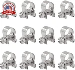 Glarks 12PCS Stainless Steel Mini Fuel Injection Hose Clamps Adjustable Pipe. Fixed Price $18.38.