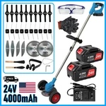 Electric Cordless Grass String Trimmer Lawn Edger Weed Wacker Cutter + 2 Battery. Fixed Price $45.49.