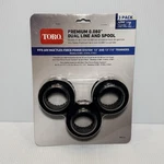 Toro 3-PACK Premium String 0.080 Dual Line & Spool For 13 /15". Fixed Price $24.98.