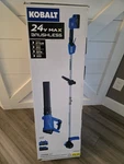 Kobalt 24V Max Brushless Cordless Blower & Trimmer Battery Charger Kit 0856457. Fixed Price $149.99.
