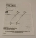 Craftsman Operator Manual Weedwacker Gas Trimmer 316.74087 & 316.74080. Fixed Price $26.99.