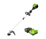 Greenworks Tools GST80320 80V 16" Cordless Battery String Trimmer W/2.0AH. Fixed Price $158.00.