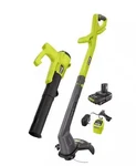 Ryobi 1+ 18-VOLT Cordless Electric String Trimmer/edger And Blower Combo Kit. Fixed Price $64.99.