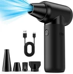 Electric Air Duster, 180000RPM Cordless Blower, 3 Speeds, 4 Nozzles, Black. Fixed Price $41.99.