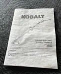 Instructions Only Kobalt Corded Electric String Trimmer Kst 180-06 Directions. Fixed Price $6.00.