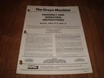 The Green Machine Assembly And Operating Instructions Model 4000 Lp 4500. Fixed Price $9.99.