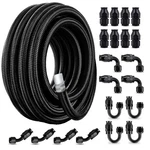 6AN-8AN-10AN Ptfe Fuel Line Kit E85 Nylon Braided Hose 10FT 20FT 30FT. Fixed Price $105.11.
