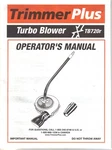 Owners Manual Operating Instruction Trimmer Plus TB720R Turbo Blower Nozzle 2001. Fixed Price $14.95.