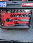 Sears Craftsman Usa Nos 33PC 3/8 Socket Set Good Case 33433 Mechanics Tool. Fixed Price $109.00.