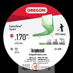 Genuine Oregon Gatorline, Square, .170IN. Lb Part# 21-470. Fixed Price $12.72.