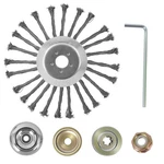 Steel Wire Weeding Grass Trimmer Head Rotating Wheel Brush With Adapter Kit. Fixed Price $24.63.