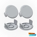Keep Your Ryobi Trimmer Running - 4 Pack Spool Cap Replacement Parts. Fixed Price $19.49.