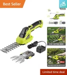 Cordless 2-IN-1 Grass Shear & Hedge Trimmer Lightweight Ergonomic Green Tool. Fixed Price $51.99.