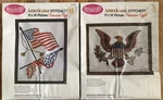 American Flag And Eagle Needlecraft Kits # 5134 5135 11X14 Wonderart Set Of 2. Fixed Price $23.99.