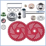 2 Pack 9-INCH Brush Cutter Blades With Universal Adapter For Gas And Electric. Fixed Price $35.50.
