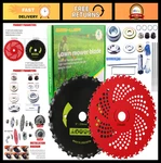 9" Carbide Tipped & Carbon Steel Brush Blades + Universal Adapter For Trimmers,. Fixed Price $40.49.