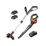 WG916 Worx 20V 3.0 12" Cordless String Trimmer & Air Blower Combo Kit. Fixed Price $199.99.