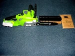 Greenworks 20602 Chainsaw V Olt Lithium No Battery Takes 29612 29212. Fixed Price $129.99.