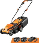 Lawnmaster CLM2413A Cordless Mower 13" 24V 2X4.0AH Battery & Charger. Fixed Price $179.99.