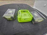 Greenworks Pro 80 Volt Lithium-ion Battery Charger Only Model 2901402. Fixed Price $200.00.