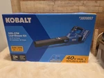 Kobalt Cordless Electric Leaf Blower Kit 40V Max 520 Cfm 120 Mph Brushless Nib. Fixed Price $89.99.