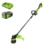 Greenworks 40V 17" Cordless String Trimmer/weed Wacker 5.0AH Battery Charger. Fixed Price $239.99.