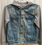 Boys Sz Xl 13-15YR Ring Of Fire Sweatshirt Denim Jacket Hoodie Trucker Y2K. Fixed Price $18.99.
