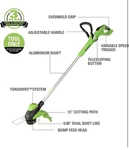 Greenworks 2118102AZ 24V 13" Cordless Battery String Trimmer & Edger (tool Only). Fixed Price $40.00.