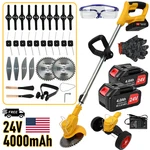 Electric Cordless Grass String Trimmer Lawn Edger Weed Wacker Cutter 2 Batteries. Fixed Price $45.99.