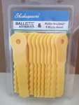 Shakespeare Push-n-load 3 Blade Head Ballistic Hybrid 12 Count. Fixed Price $11.99.