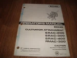 Echo Operators Manual Cultivator Attachment Srac 200 300 400 Rmac 898 571-11052. Fixed Price $9.99.