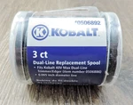 Kobalt Dual-line Replacement Spool 0506892 3 Ct. Fixed Price $8.00.