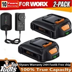 2X For Worx 20V 8.0AH Extend Lithium WA3520 WA3525 WA3575 Battery/charger Kit. Fixed Price $60.99.