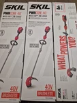 Skil Pwrcore Brushless 40V 14" String Trimmer Kit Red (LT4818-10). Fixed Price $135.00.