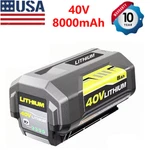 For Ryobi 40V 8.0AH Lithium-ion High Capacity Battery RY40200 RY40403 RY40204. Fixed Price $168.79.