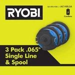 Ryobi AC14RL3A 0.065" Replacement Spool 3-PACK 18V 24V 40V Auto-feed Trimmer Lin. Fixed Price $31.99.