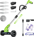 Weed Trimmer With Li-ion Battery Powered & 4 Cutting Blade For Lawn Yard Work. Fixed Price $64.49.