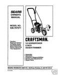 Sears Craftsman Edger Manual Model # 536.797571. Fixed Price $15.99.