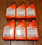 Stihl (6) 5 Gal High Performance 2-CYCLE Engine Oil 12.8 Fl Oz Genuine Oem. Fixed Price $50.30.