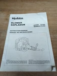 Robin FL500 Blower Instruction Manual/ With Parts List. Fixed Price $20.00.