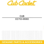 Cub Cadet 753-06960 Engine Cover Top ST428 SS470 CS470 BC490. Fixed Price $16.95.