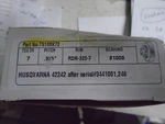 Husqvarna 242 After S/n 3441001,246 Rim Sprocket Total T5168K72. Fixed Price $19.95.