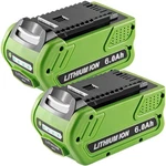2PACK 40V G-max 6.0AH Lithium Ion Battery For Greenworks 29462 29252 20202 22262. Fixed Price $75.98.