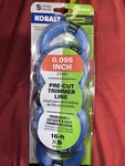 Kobalt Greenworks Pro Pre-cut Trimmer Line 0.095 Blue 16 Ft Pack Kal 595-06. Fixed Price $26.99.