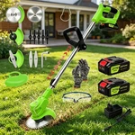 2 Batteries Electric Cordless Grass String Trimmer Lawn Edger Weed Wacker Cutter. Fixed Price $48.99.